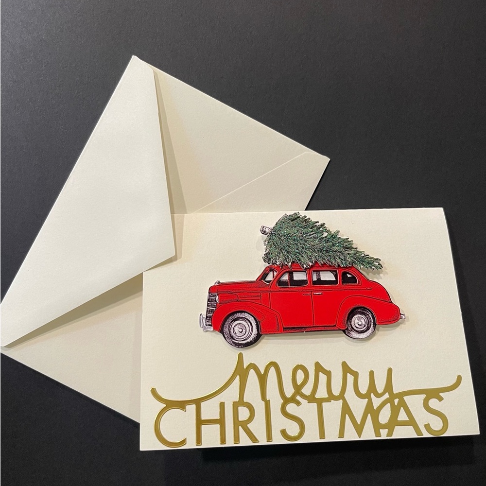 (6) Handmade Blank Holiday Greeting Cards-Random